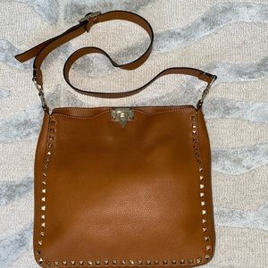 Valentino Rockstud Grainy Leather Crossbody